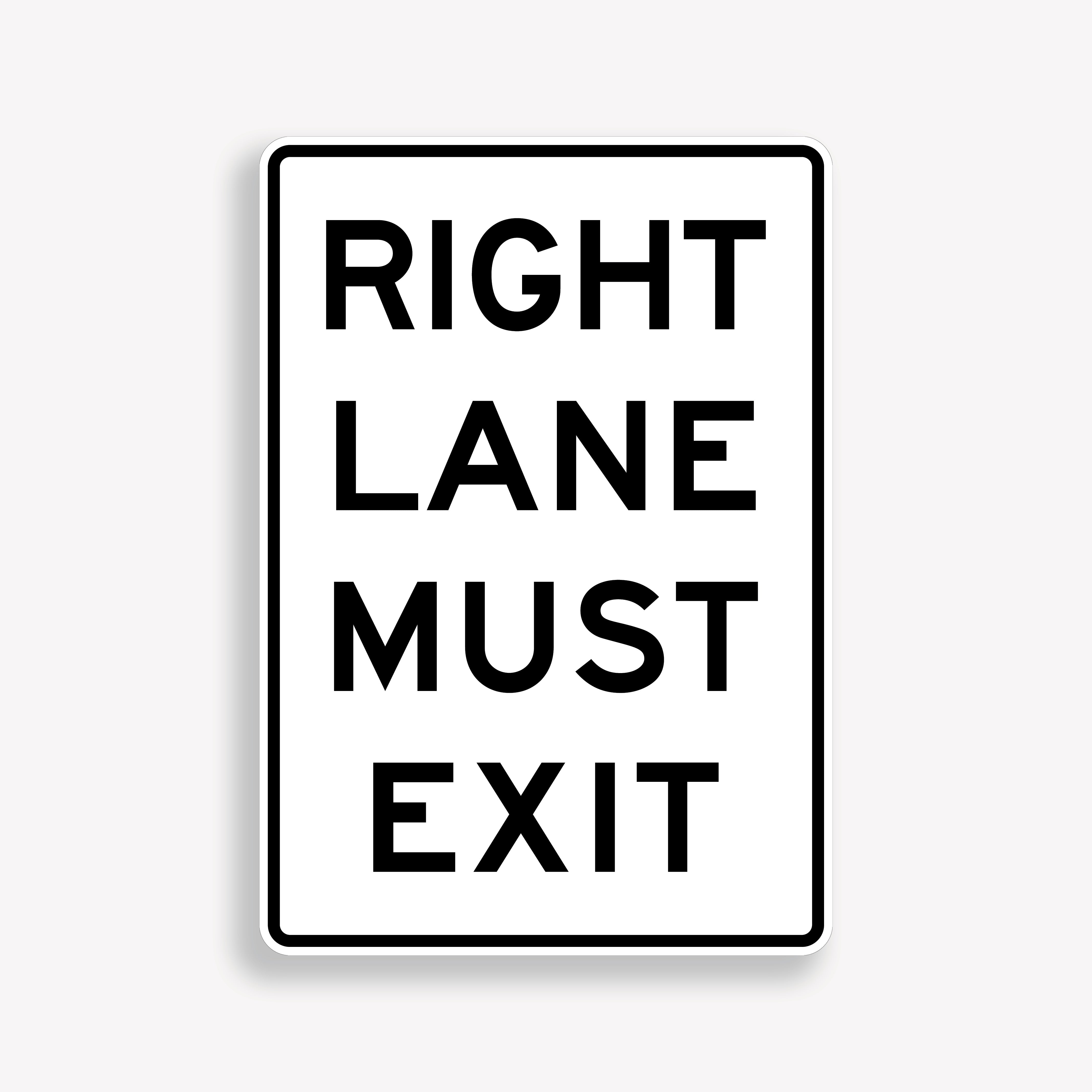 Exit Lane Signs