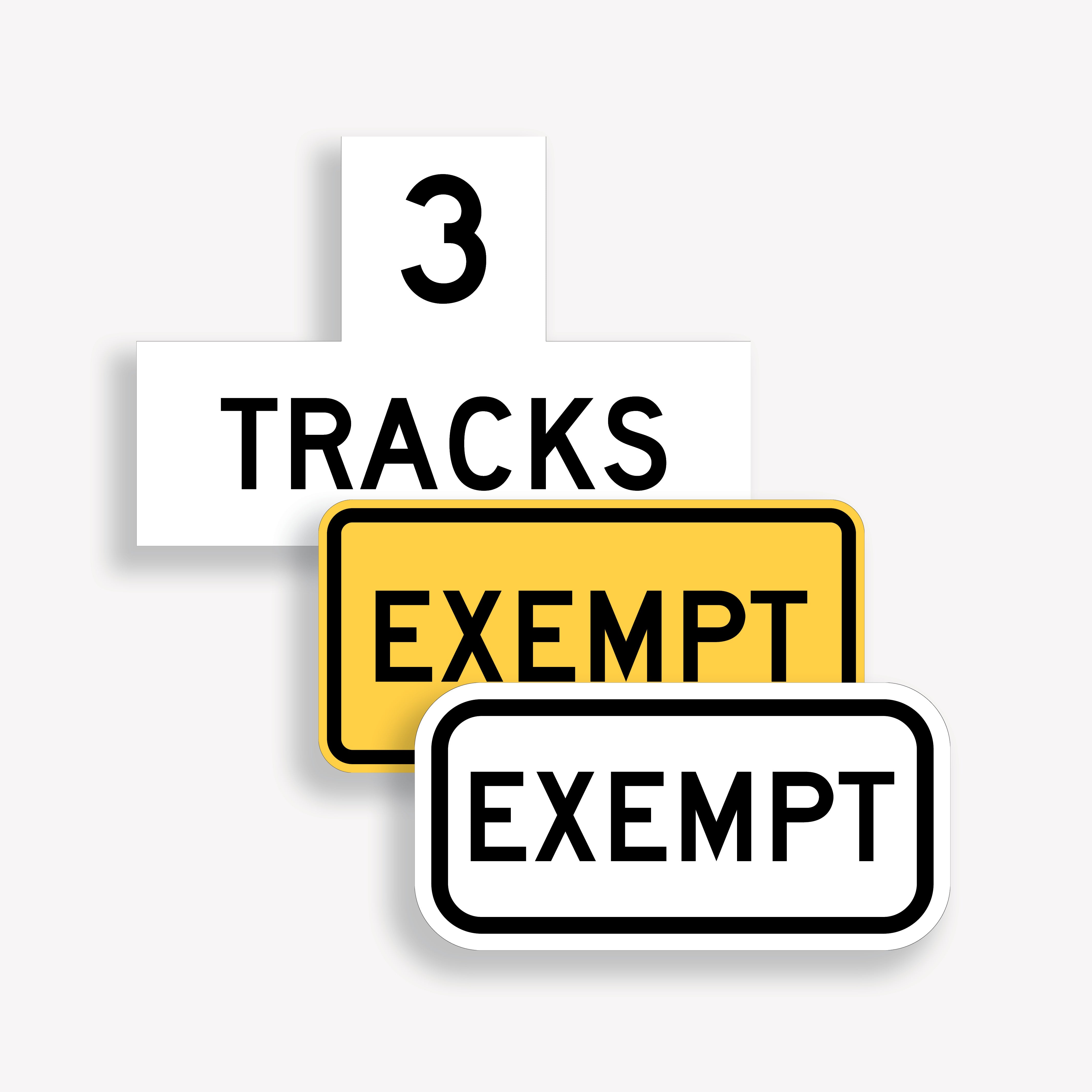 Rail and Track Supplementary Signs