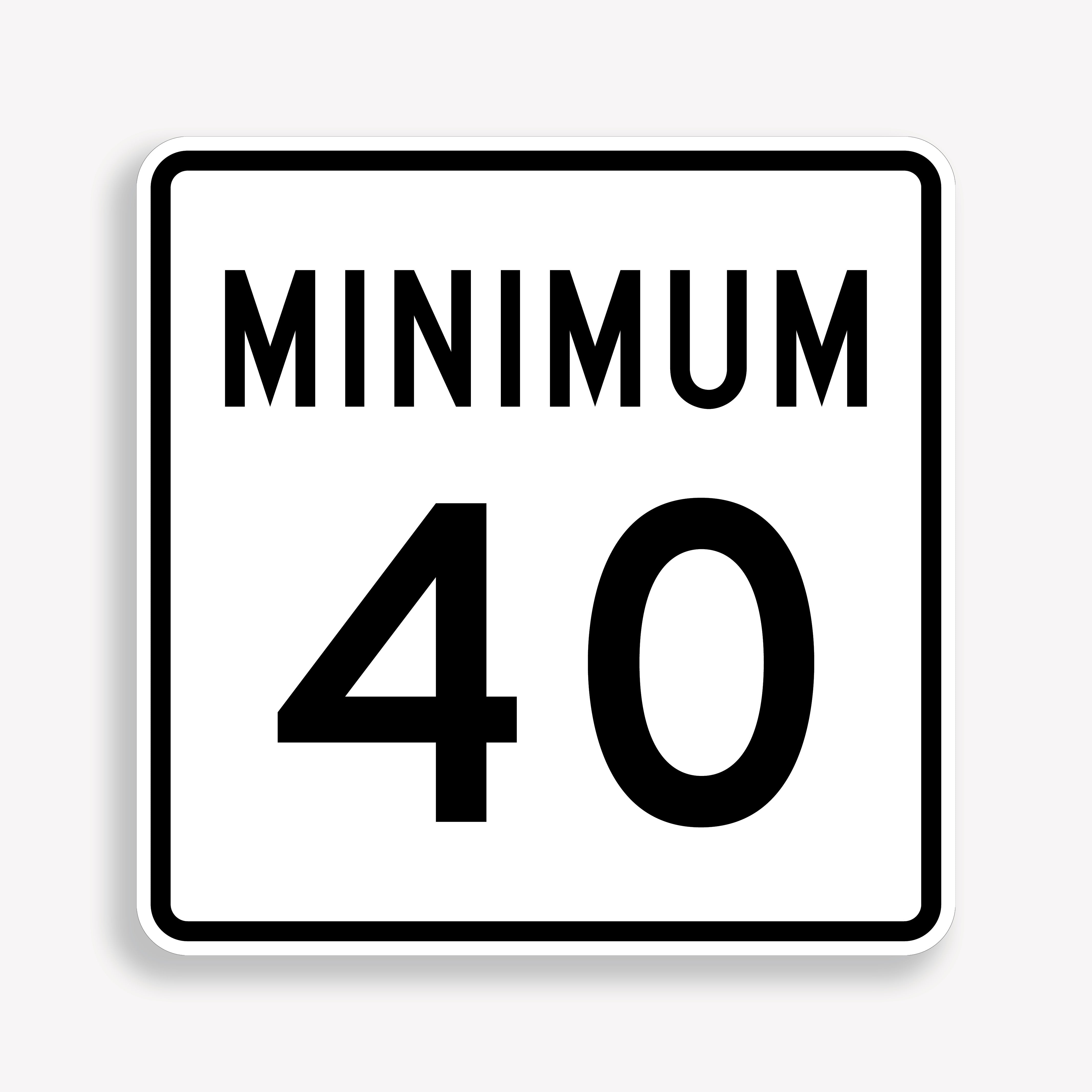 Minimum Speed Limit Signs