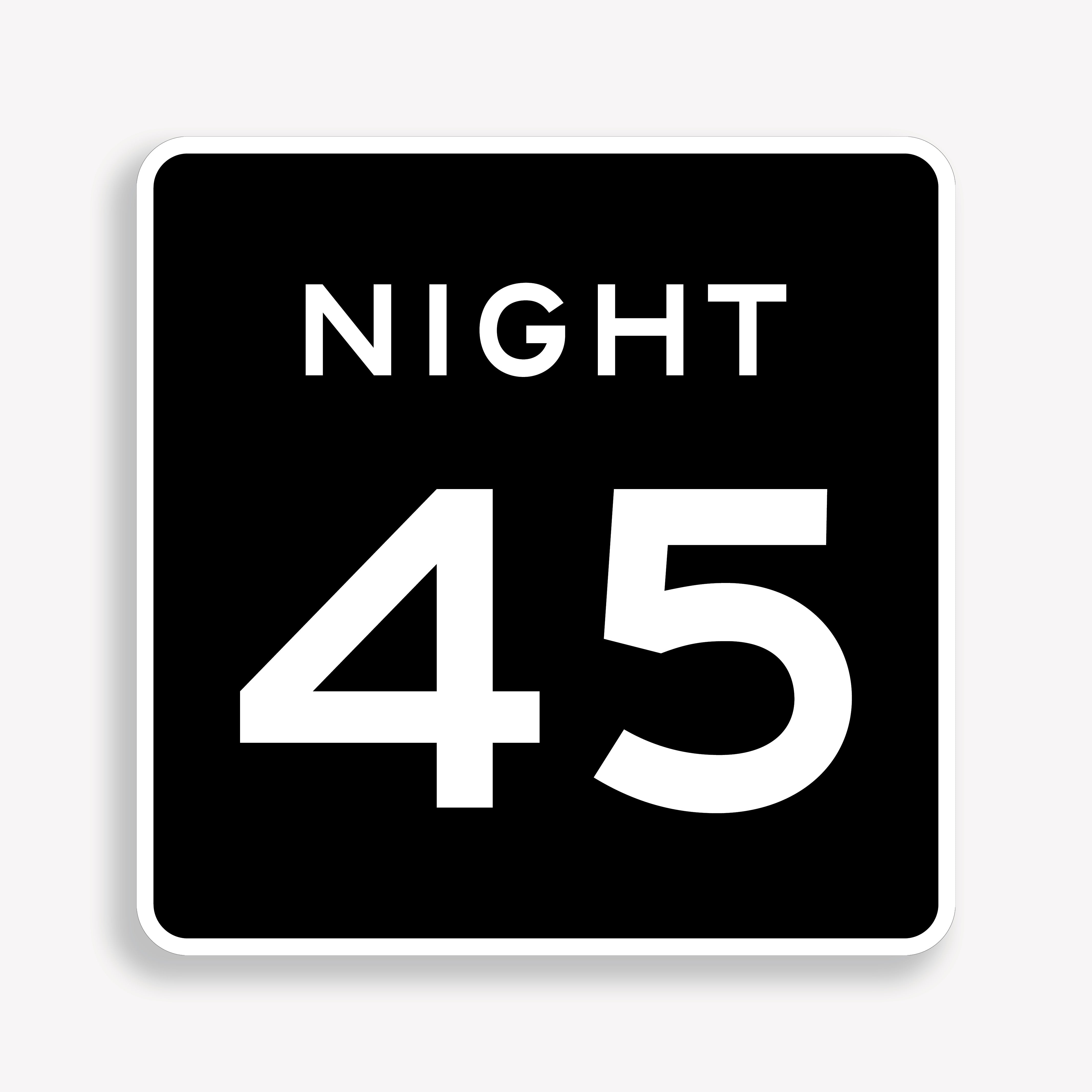 Night Speed Limit Signs