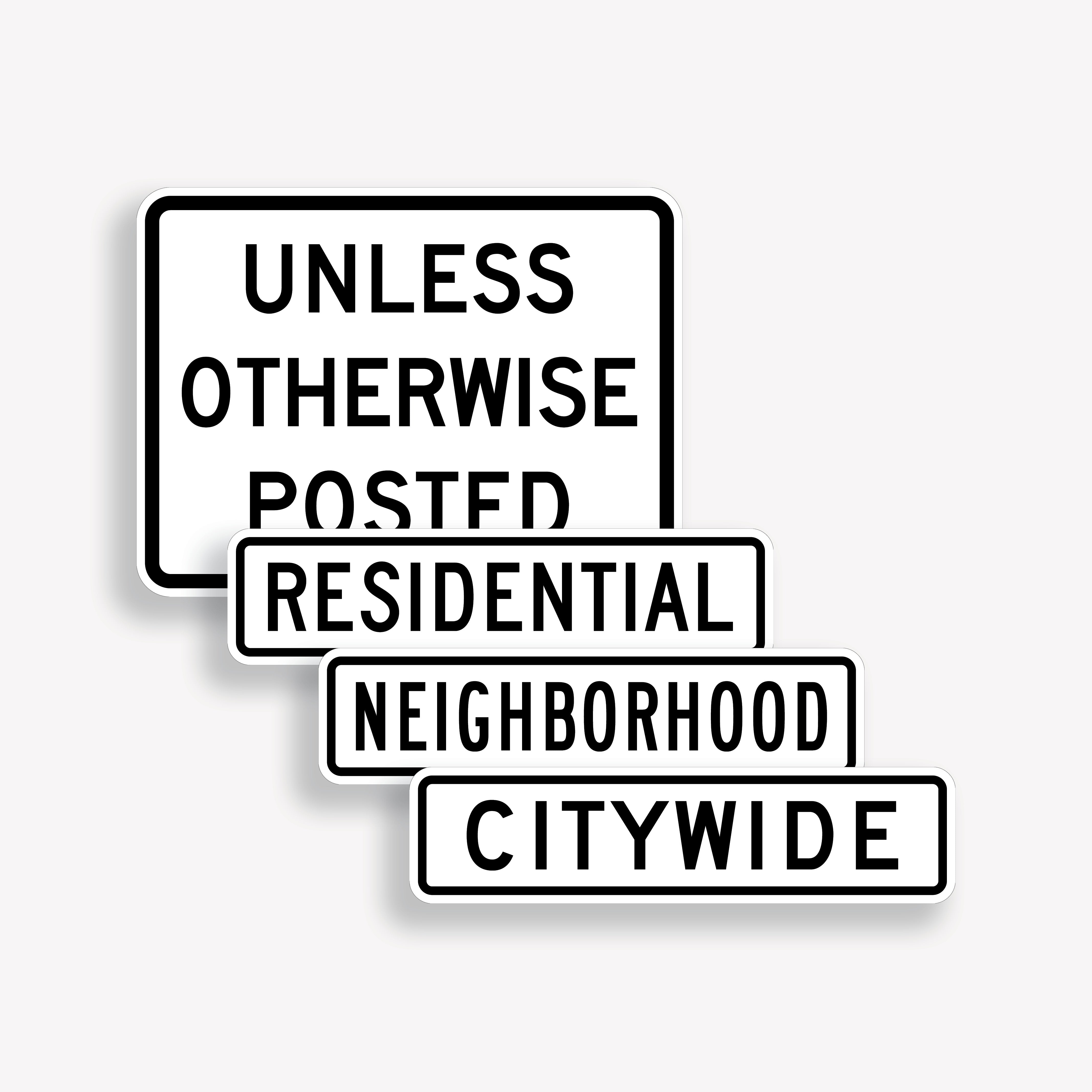 Speed Limit Supplementary Signs