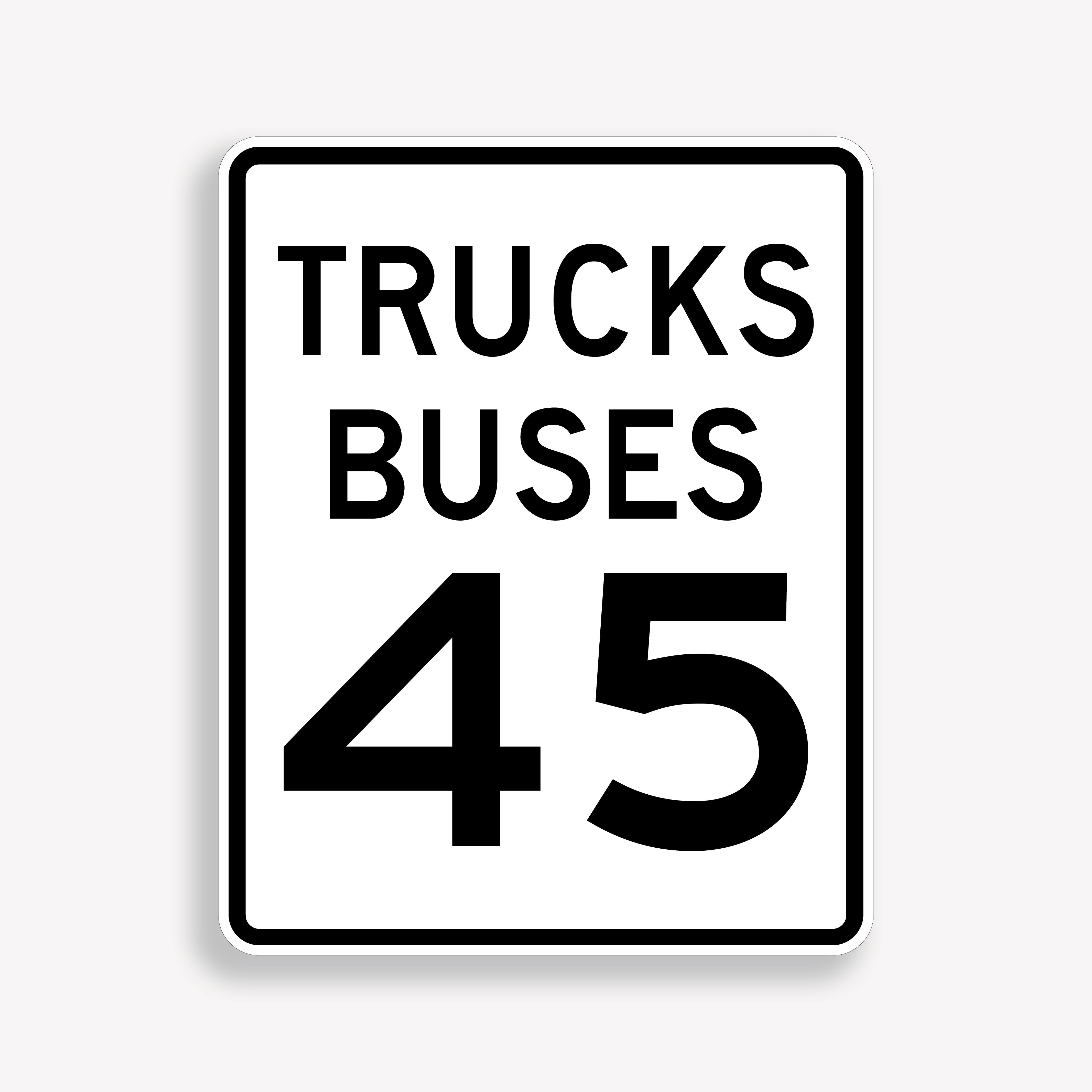 Truck Bus Speed Limit Signs