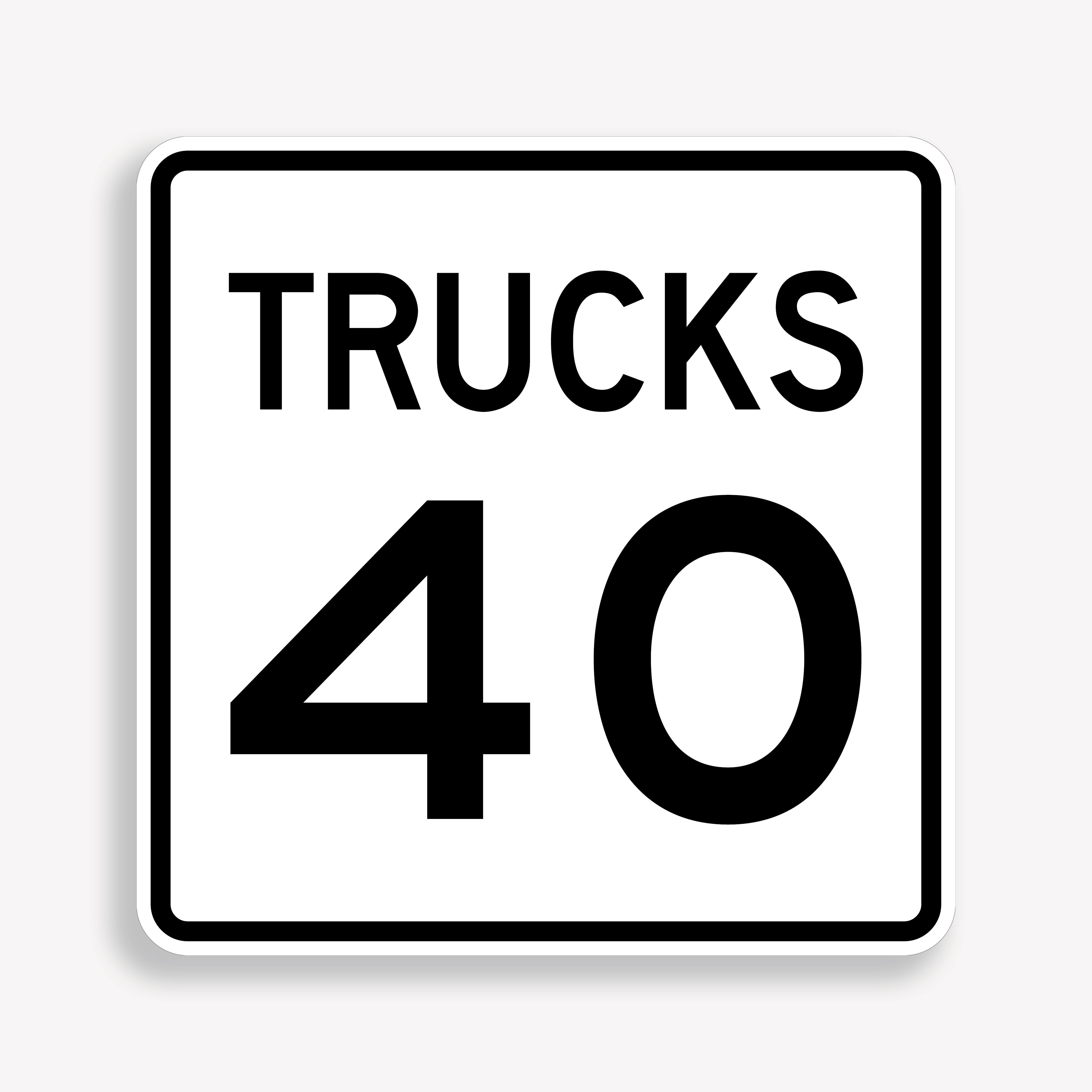 Truck Speed Limit Signs