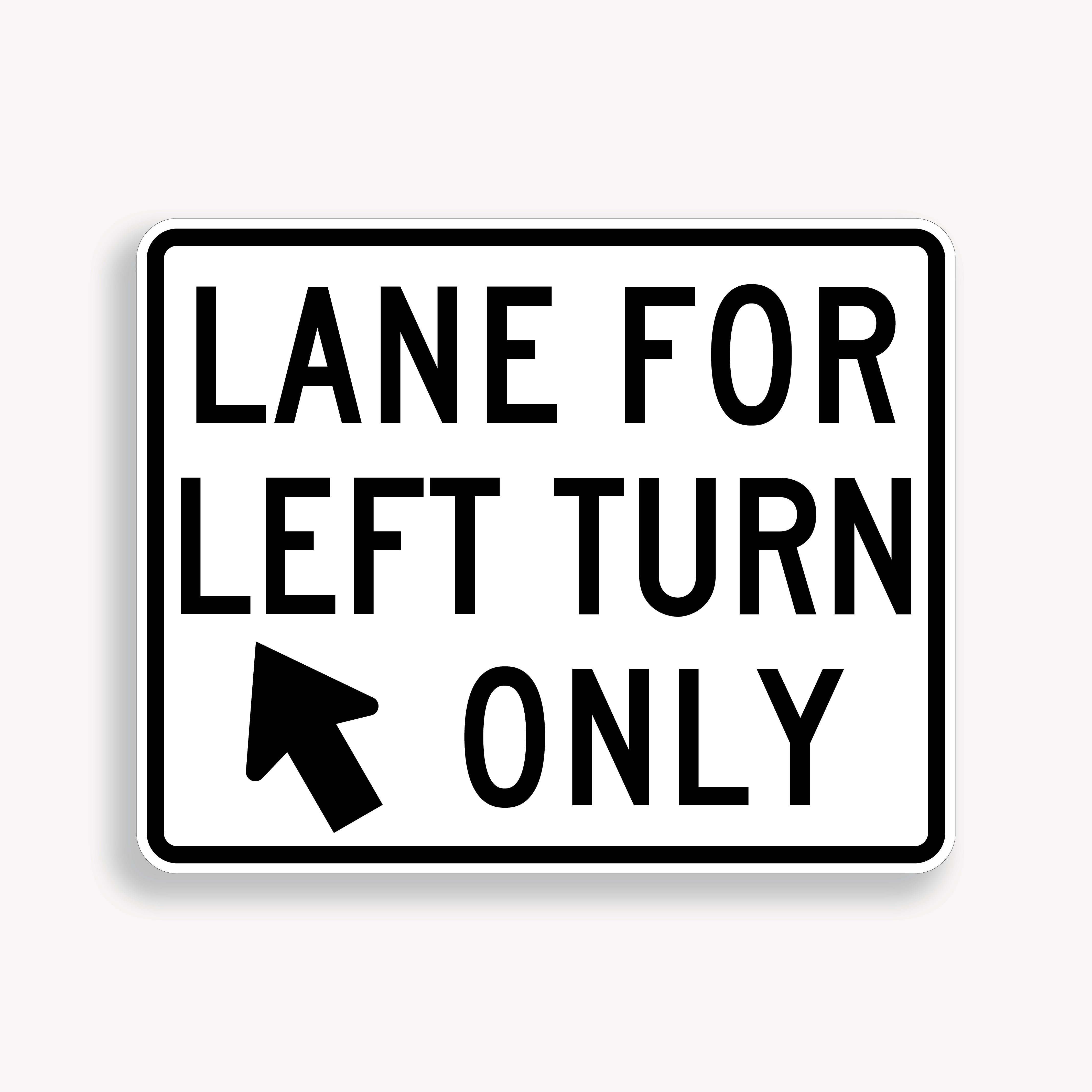 Turn Lane Signs
