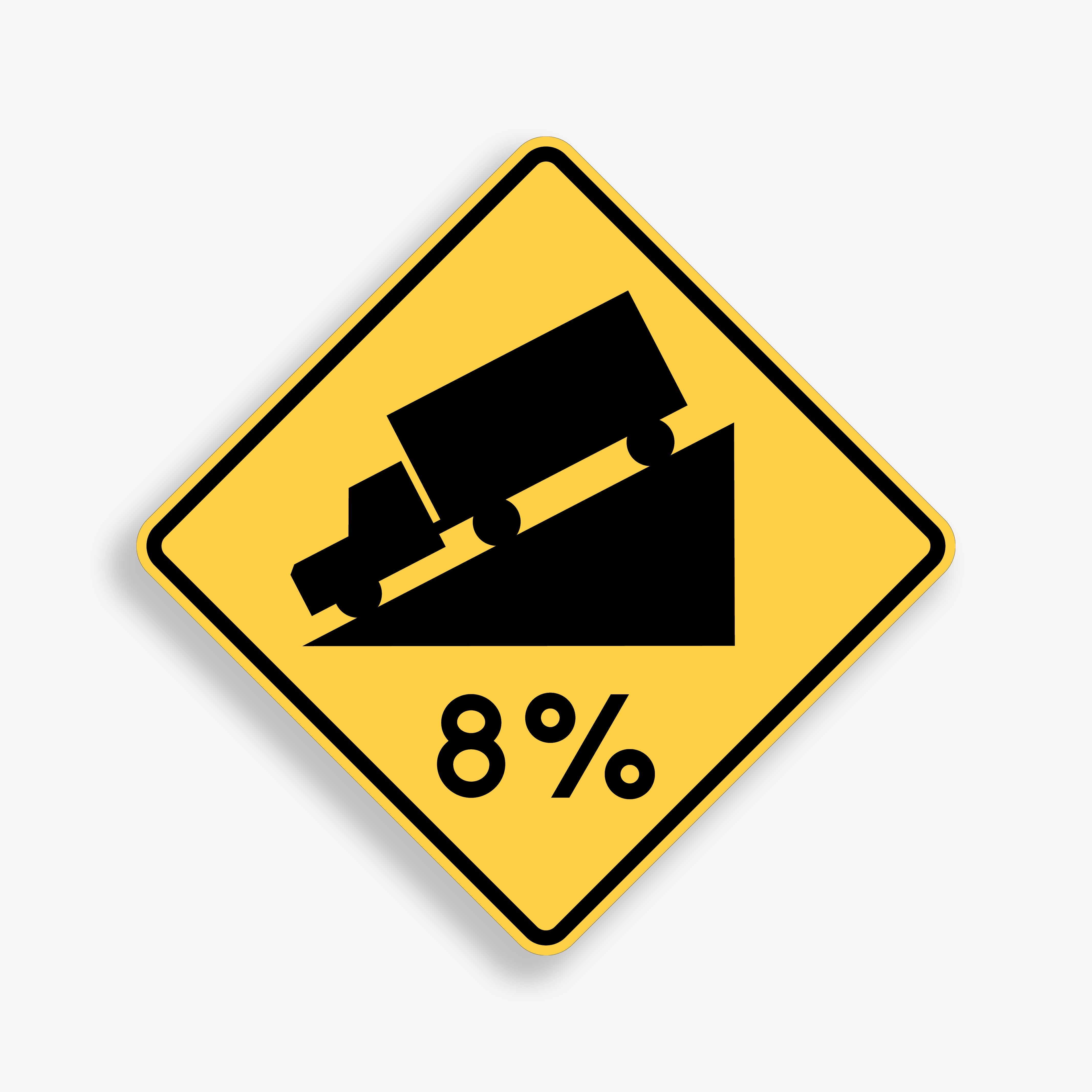 Hill and Vertical Grade Warning Signs