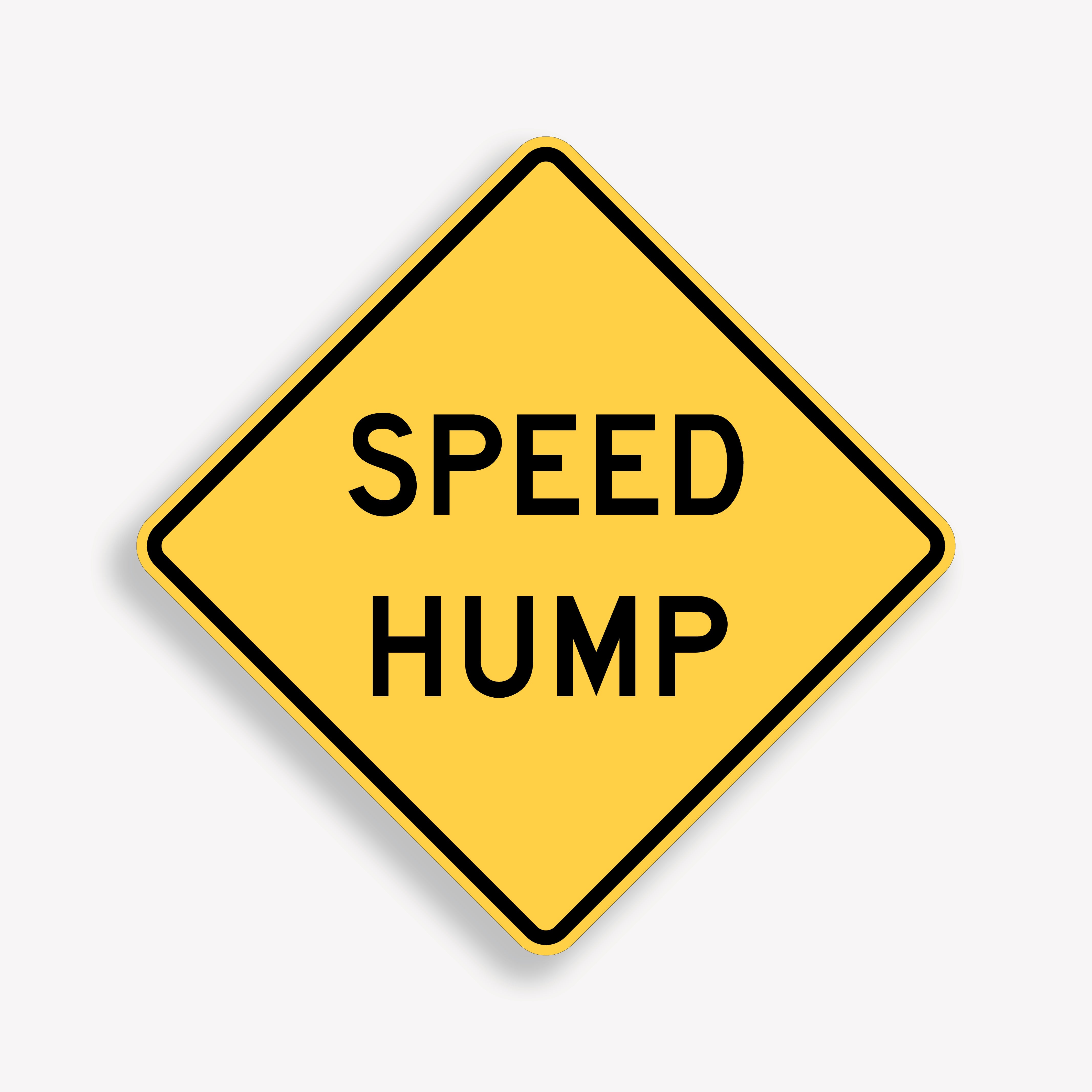 Speed Hump Warning Signs