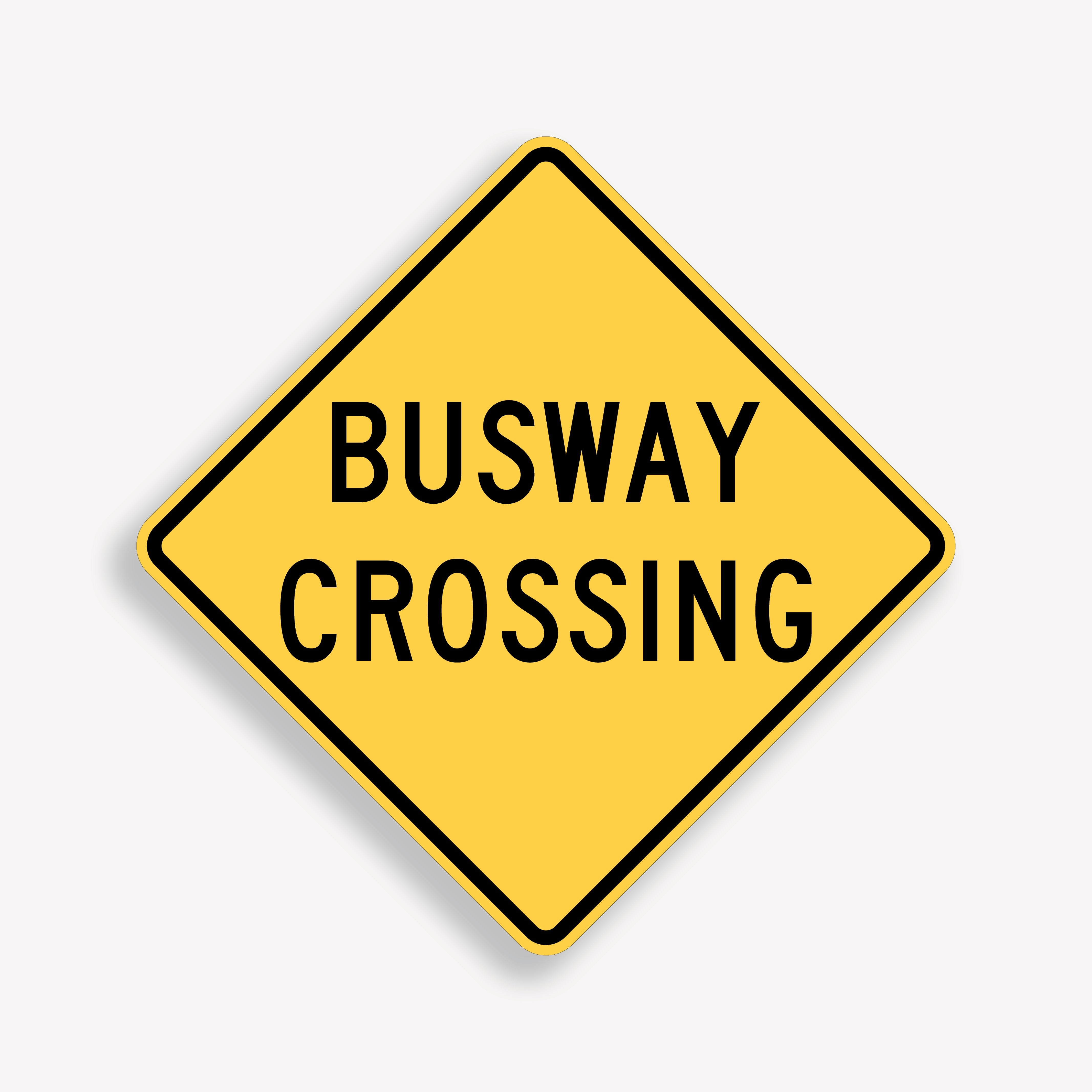 Transit Crossing Warning Signs