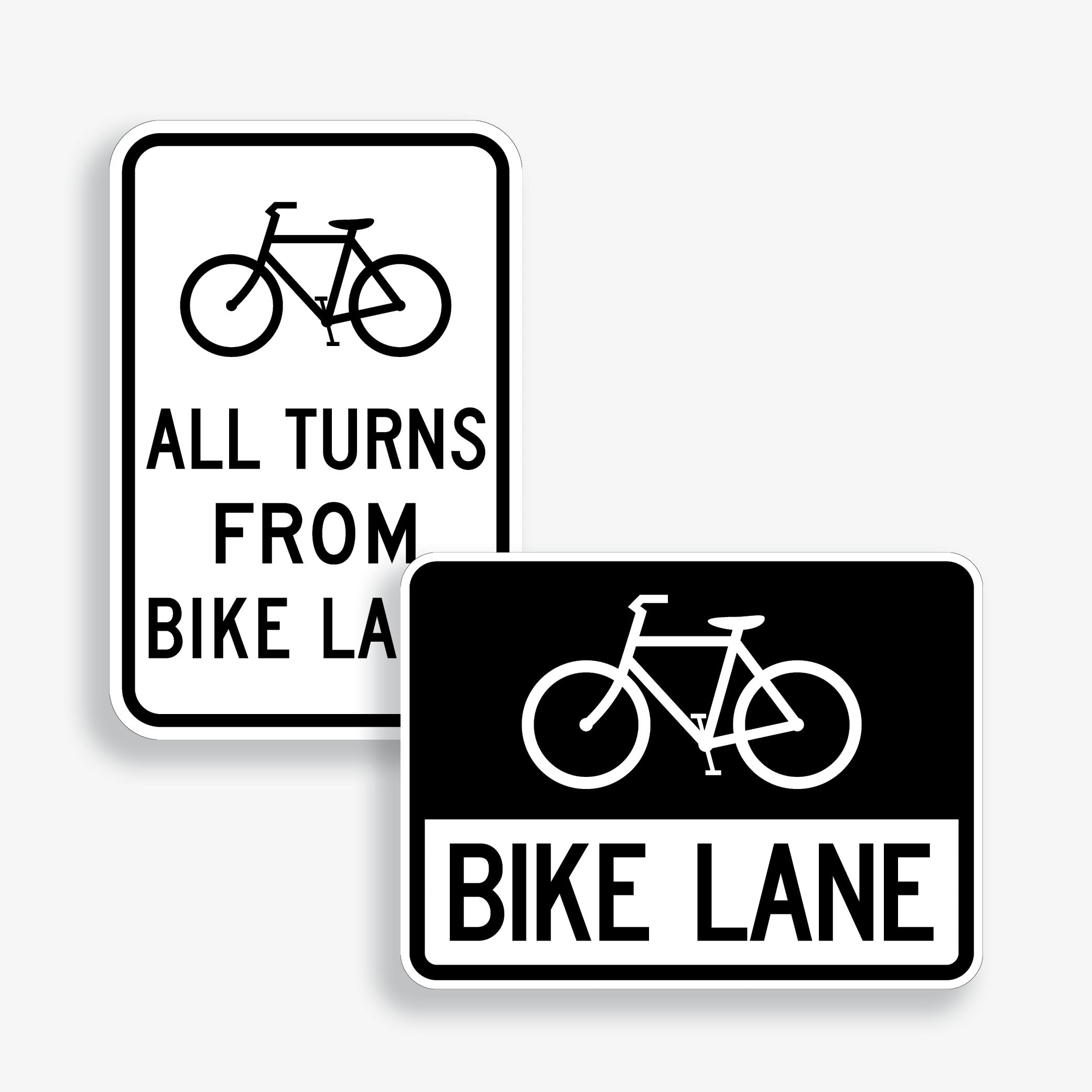 Bicycle and Lane Signs