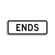 Bike Lane Ends Sign