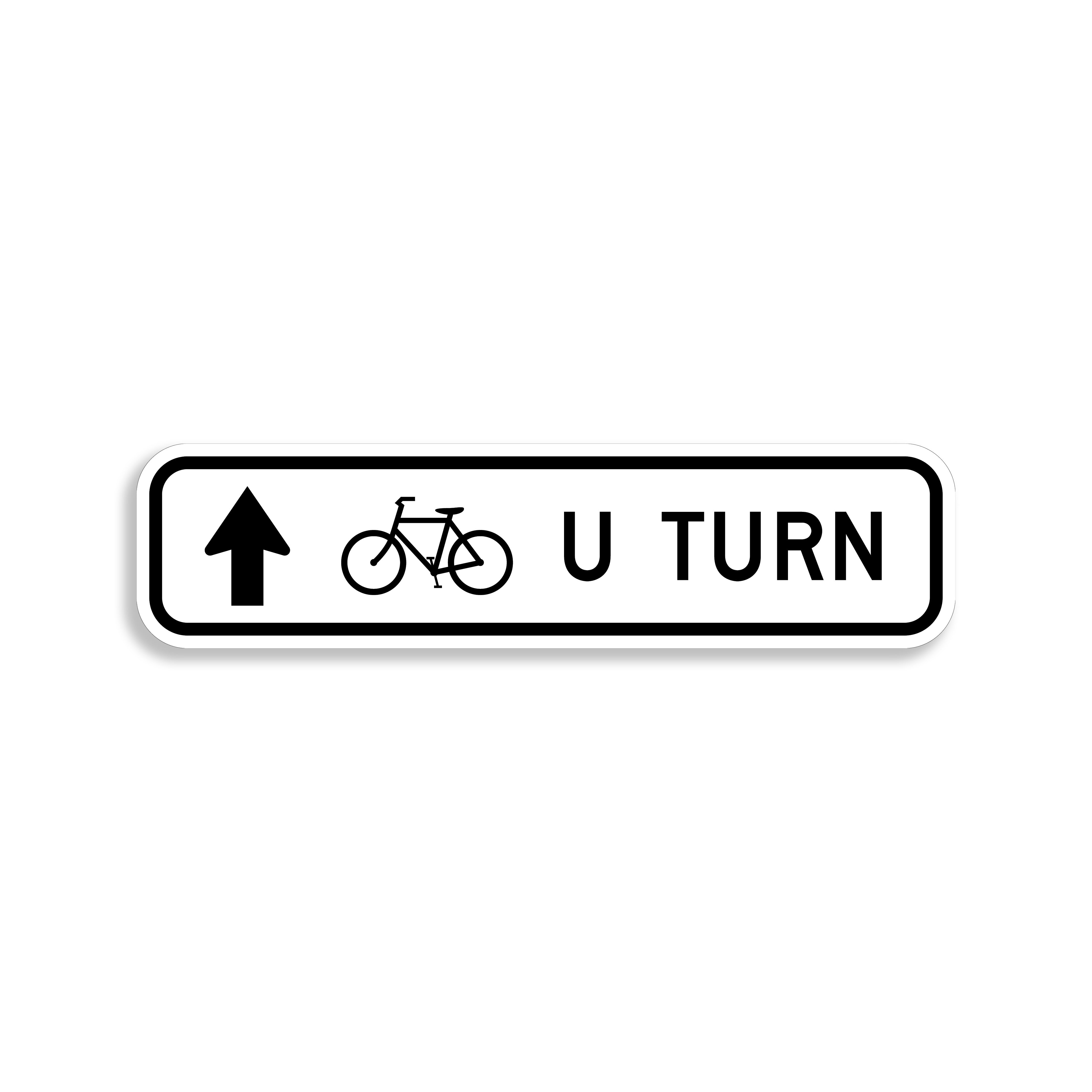Bicycles U Turn Through Sign