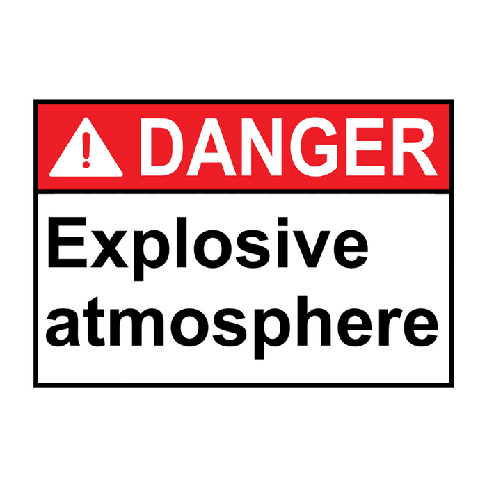 ANSI DANGER Explosive atmosphere Sign