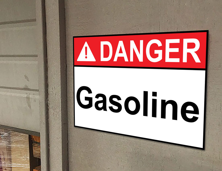 ANSI DANGER Gasoline Sign