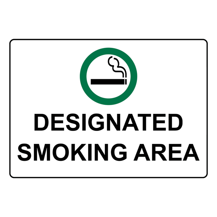 Designated Smoking Area Sign Smoking Area