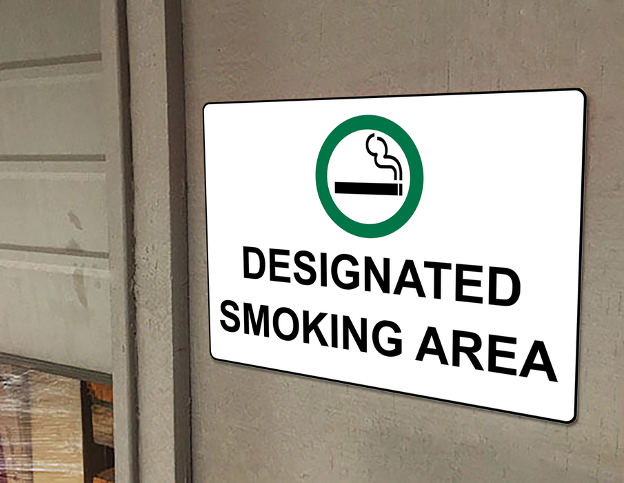 Designated Smoking Area Sign Smoking Area