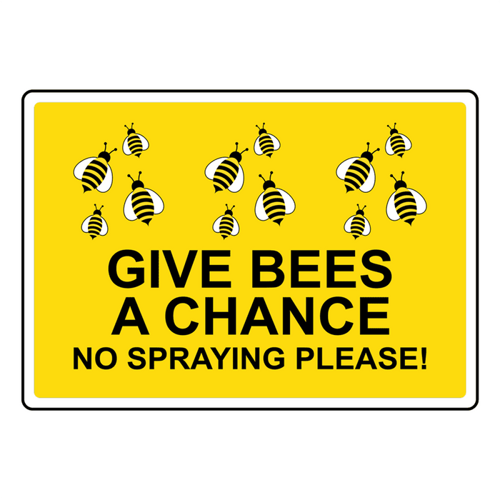 Give Bees A Chance No Spraying Please! Sign