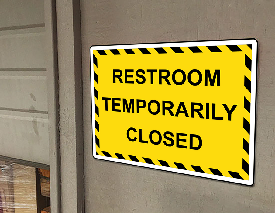 Restroom Temporarily Closed Sign