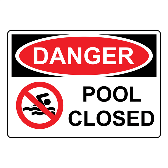 OSHA DANGER Pool Closed Sign With Symbol