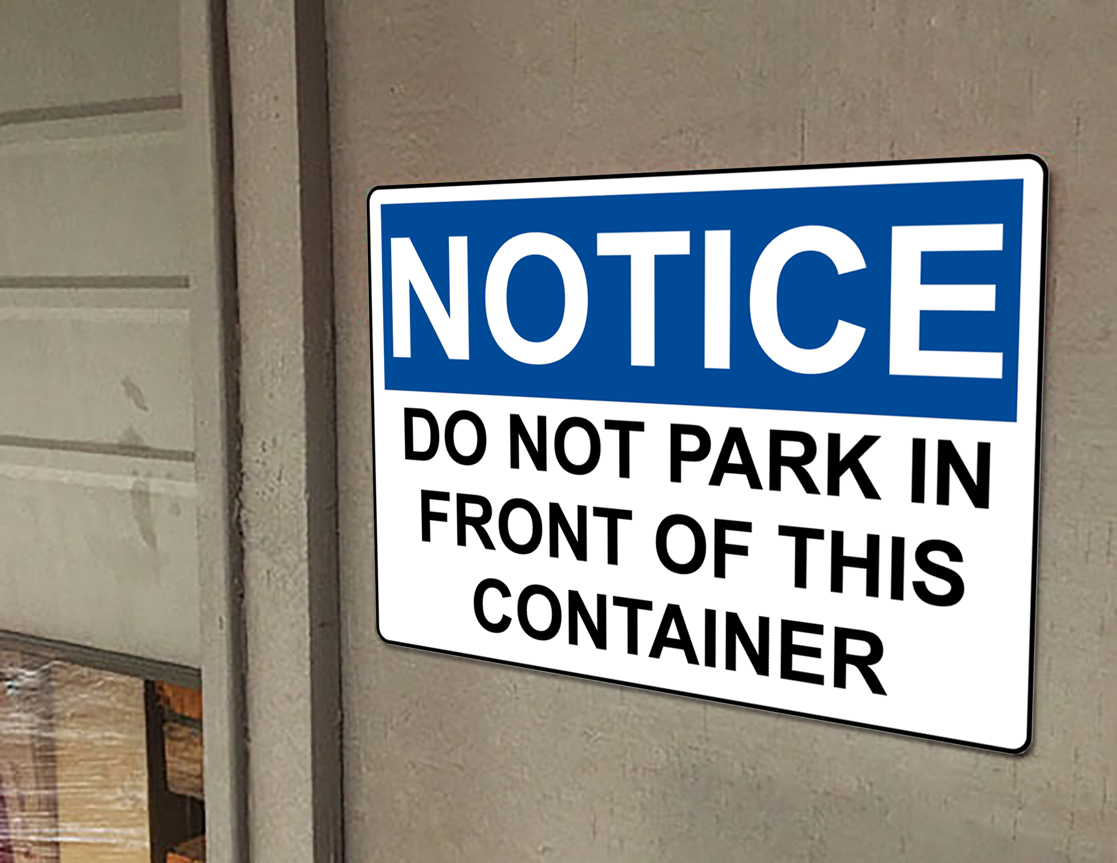 AVISO DE OSHA No Estacionar Delante De Este Contenedor Señal
