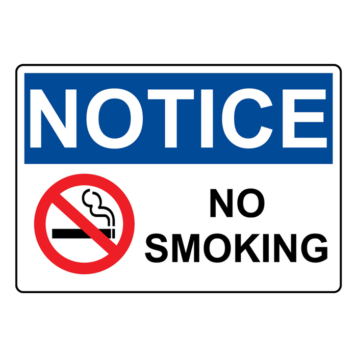 OSHA NOTICE No Smoking Sign With Symbol