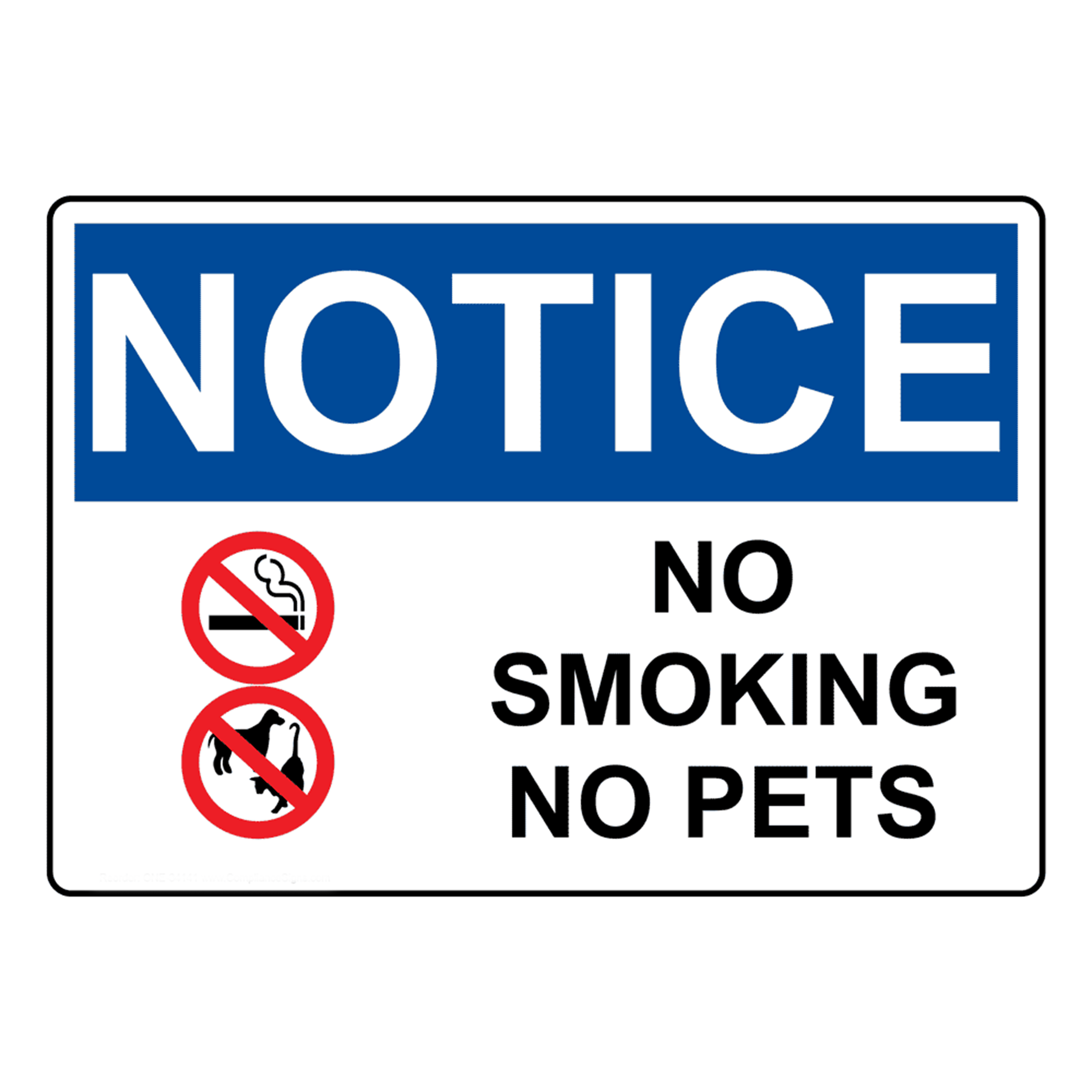AVISO DE LA OSHA No Fumar No Se Admiten Mascotas Letrero Con Símbolo