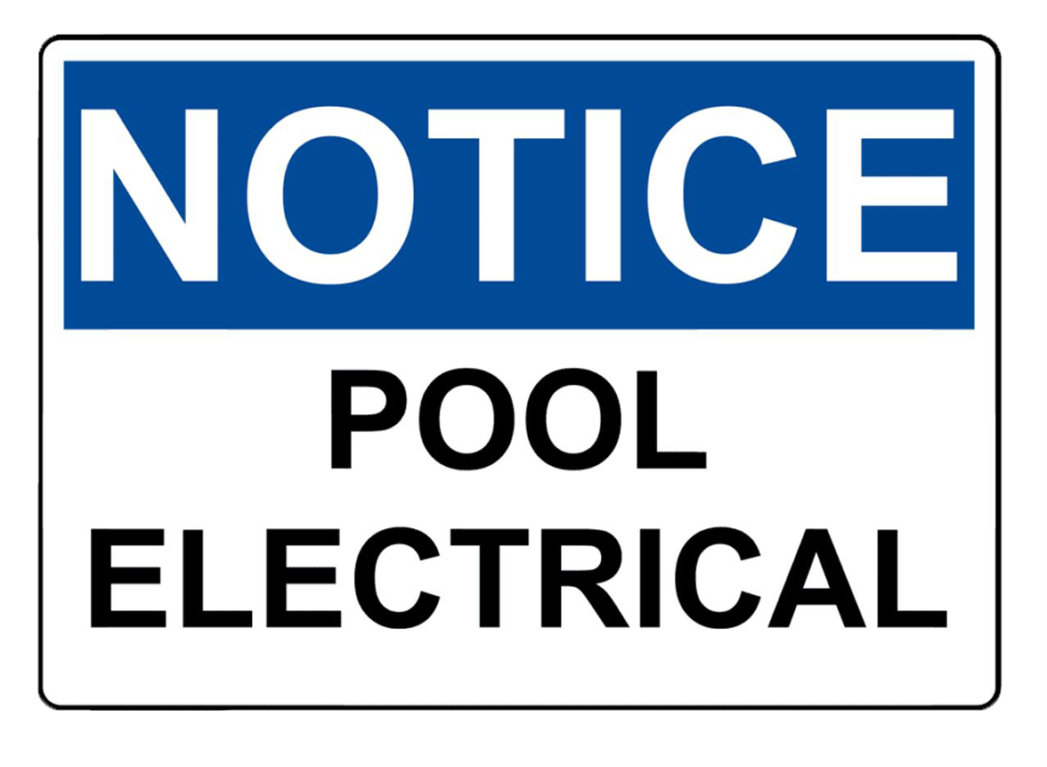 AVISO DE OSHA Letrero eléctrico de la piscina