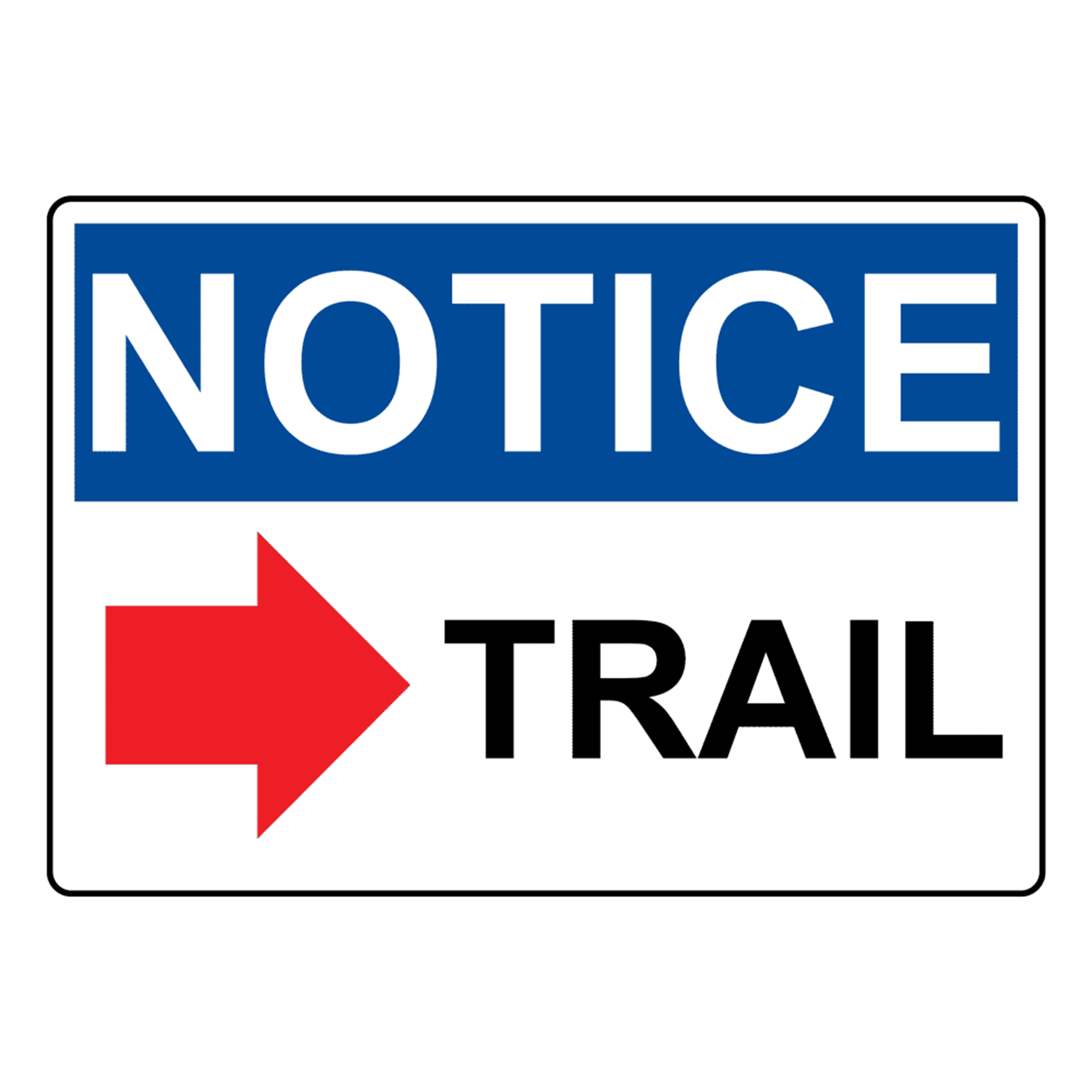 AVISO DE LA OSHA Sendero [Flecha hacia la derecha] Señal con símbolo