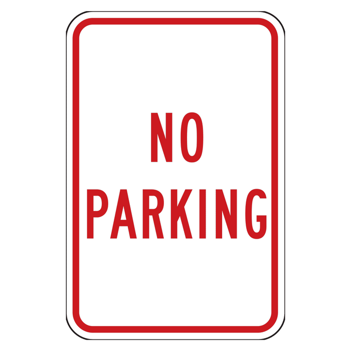 Reflective No Parking Sign