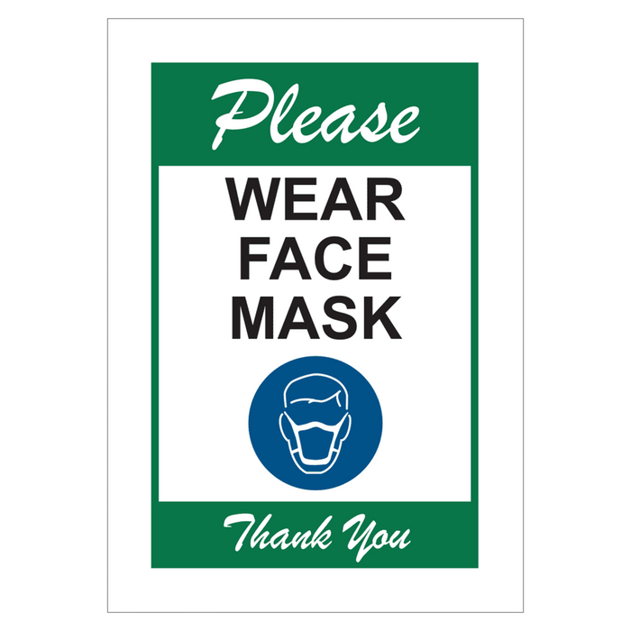 Please Wear Face Mask Thank You Sign